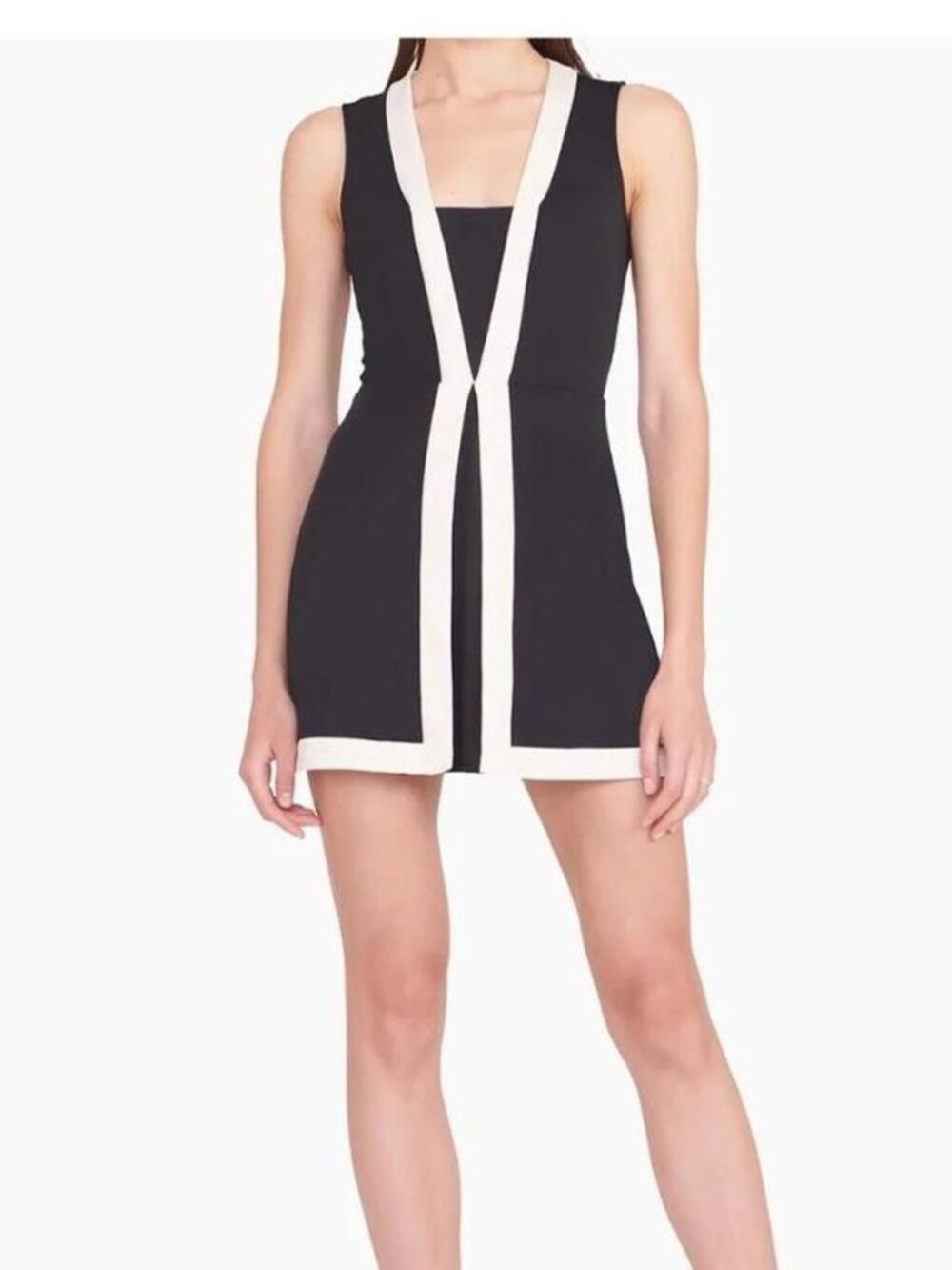 Staud tennis dress in black and white w/ built-in shorts Size XL